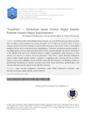 Alt text: Blockchain-based digital identity platform enhances data security and trust in academic research.