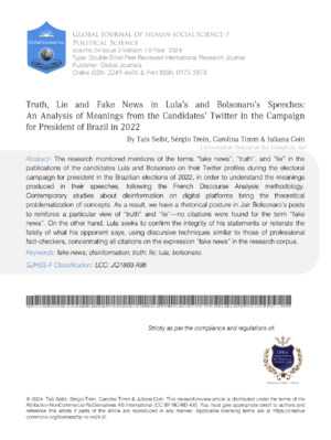 Alt: Academic research article on truth and lies in political speeches during election campaigns.