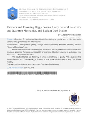 High-energy physics research on gravitational, quantum mechanics, and dark matter.