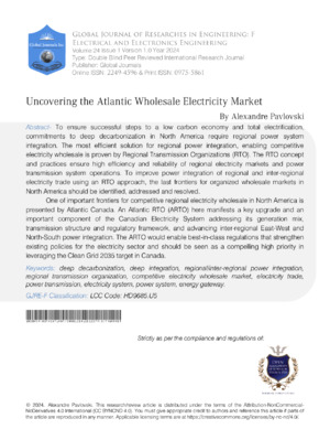 Wholesale market, Atlantic, energy, market analysis, research insights, PUR.