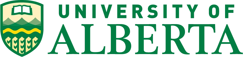 University of Alberta logo with academic and research symbols.