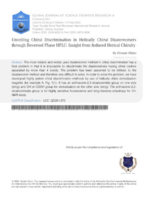 High-quality academic research on chiral discrimination and research methodologies.