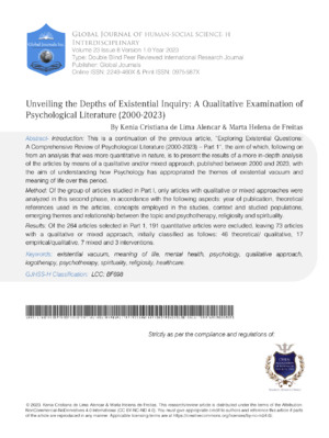 Psychological Literature Research.