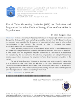 Evaluation of VCG in Organizations.