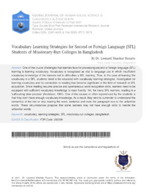 Learning for Second or Foreign Language (SFL).