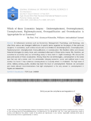 Analyze economic factors such as unemployment, overemployment, and economic growth for social science research.