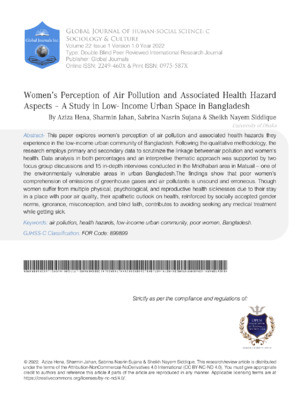 Women’s Pollution Pollution Health Hazard.