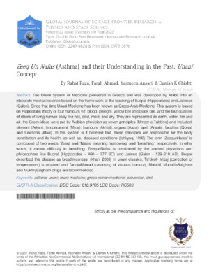 Asthma research in medical science focusing on past concepts and understanding in health studies.